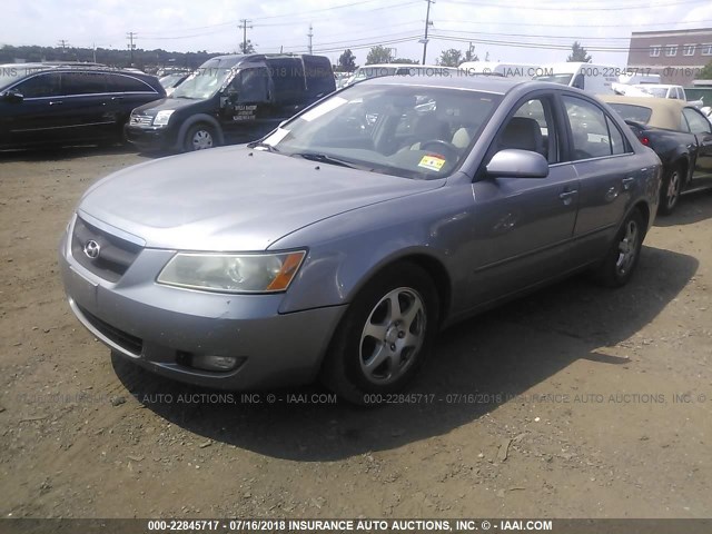 5NPEU46CX6H138790 - 2006 HYUNDAI SONATA GLS/LX SILVER photo 2