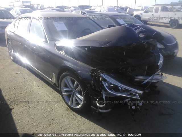 WBA7F0C58JGM23130 - 2018 BMW 750 I Dark Blue photo 1