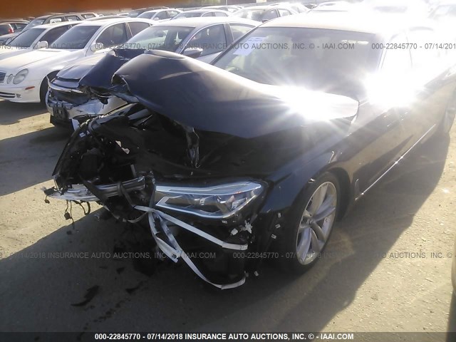 WBA7F0C58JGM23130 - 2018 BMW 750 I Dark Blue photo 2