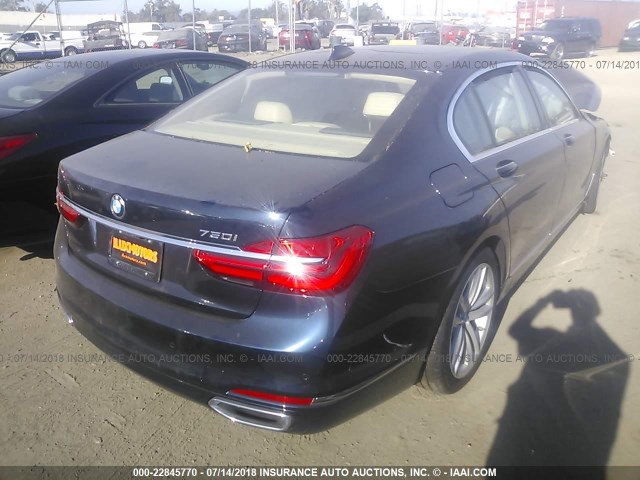 WBA7F0C58JGM23130 - 2018 BMW 750 I Dark Blue photo 4