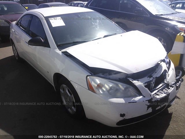 1G2ZF58B174256731 - 2007 PONTIAC G6 VALUE LEADER/BASE WHITE photo 1