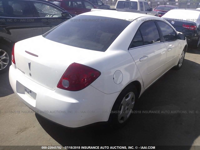 1G2ZF58B174256731 - 2007 PONTIAC G6 VALUE LEADER/BASE WHITE photo 4