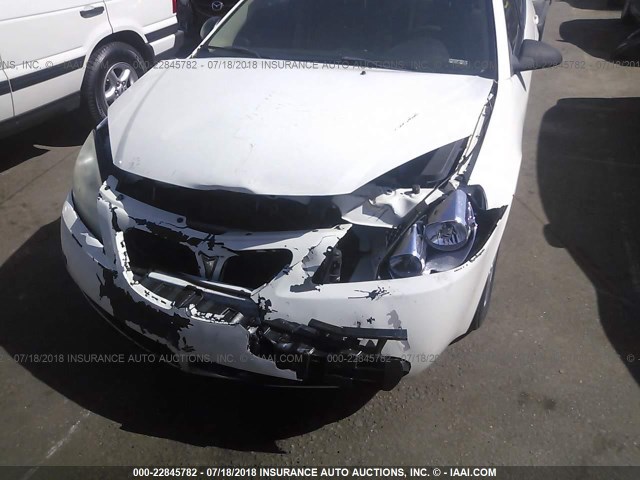 1G2ZF58B174256731 - 2007 PONTIAC G6 VALUE LEADER/BASE WHITE photo 6