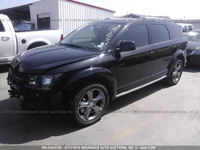 3C4PDCGBXGT186011 - 2016 DODGE JOURNEY CROSSROAD BLACK photo 2