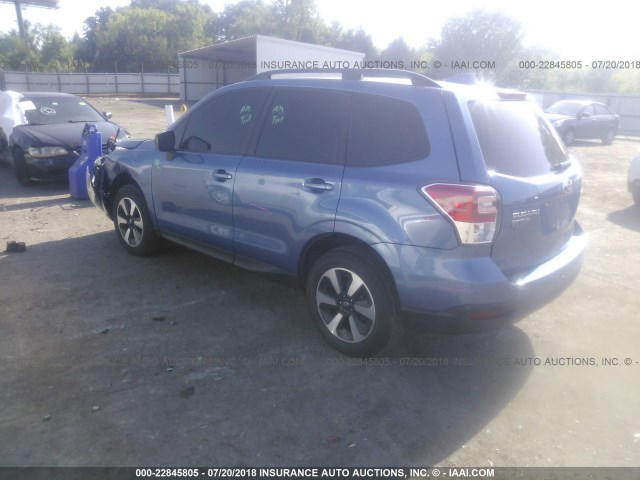 JF2SJABC4HH474163 - 2017 SUBARU FORESTER 2.5I BLUE photo 3