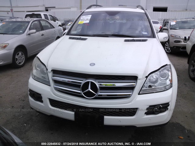 4JGBF71E27A139640 - 2007 MERCEDES-BENZ GL 450 4MATIC WHITE photo 6