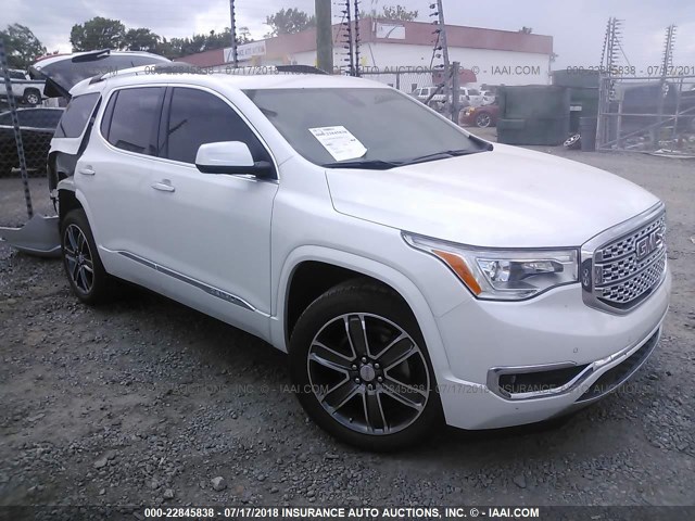 1GKKNXLS6JZ178142 - 2018 GMC ACADIA DENALI WHITE photo 1