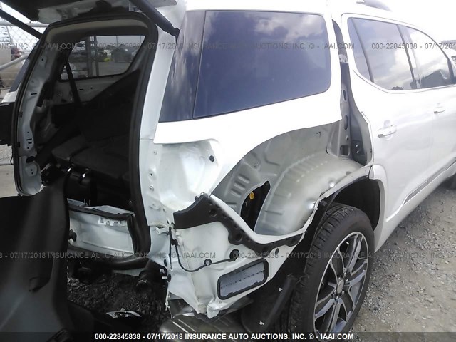 1GKKNXLS6JZ178142 - 2018 GMC ACADIA DENALI WHITE photo 6