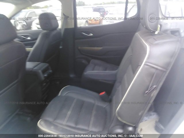 1GKKNXLS6JZ178142 - 2018 GMC ACADIA DENALI WHITE photo 8