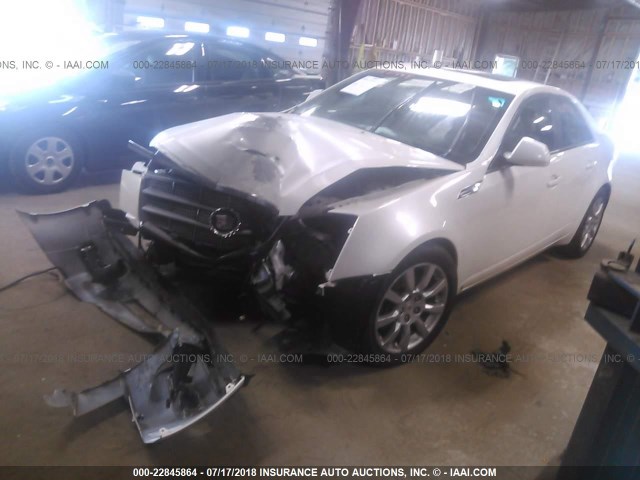 1G6DT57VX80206612 - 2008 CADILLAC CTS HI FEATURE V6 WHITE photo 2