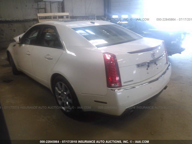 1G6DT57VX80206612 - 2008 CADILLAC CTS HI FEATURE V6 WHITE photo 3