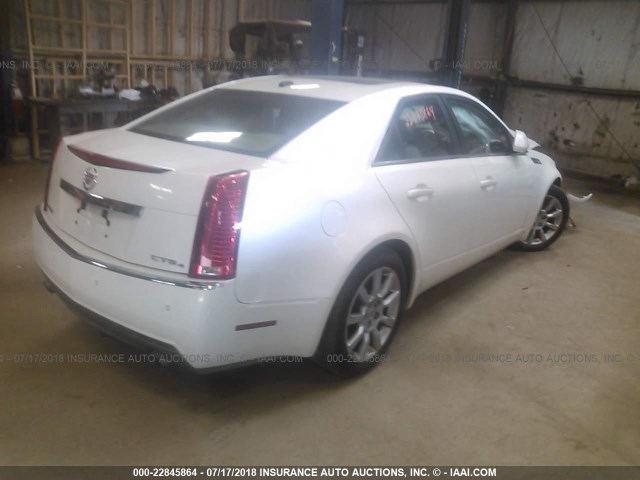 1G6DT57VX80206612 - 2008 CADILLAC CTS HI FEATURE V6 WHITE photo 4