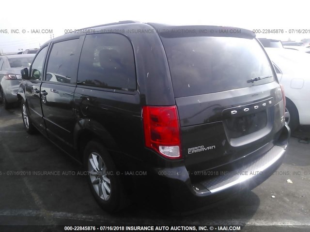 2C4RDGCG1GR266978 - 2016 DODGE GRAND CARAVAN SXT BLACK photo 3