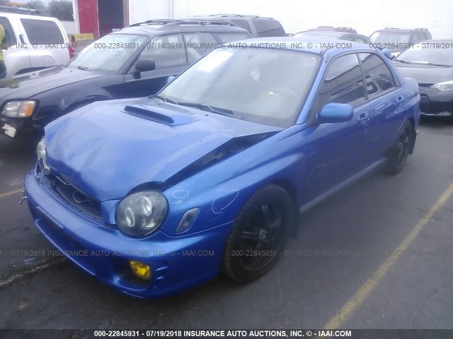 JF1GD29613G508243 - 2003 SUBARU IMPREZA WRX BLUE photo 2