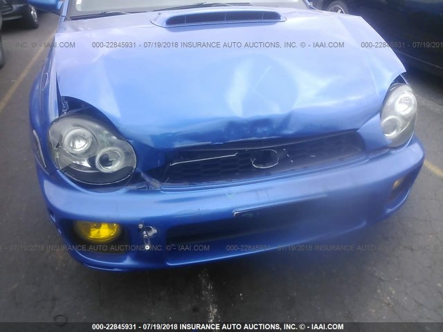 JF1GD29613G508243 - 2003 SUBARU IMPREZA WRX BLUE photo 6