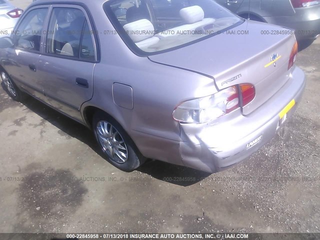 1Y1SK5488XZ410983 - 1999 CHEVROLET GEO PRIZM LSI SILVER photo 6