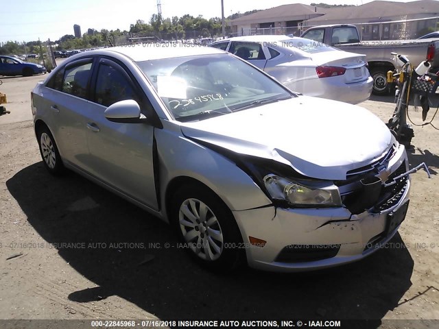 1G1PF5S94B7203899 - 2011 CHEVROLET CRUZE LT SILVER photo 1