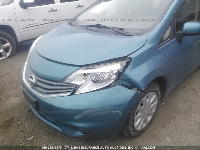 3N1CE2CP0EL360871 - 2014 NISSAN VERSA NOTE S/S PLUS/SV/SL BLUE photo 6