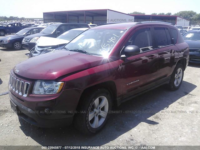 1C4NJDEB5CD567869 - 2012 JEEP COMPASS LATITUDE Qırmızı foto 2