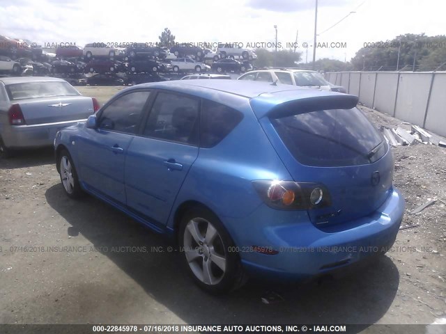 JM1BK143341139665 - 2004 MAZDA 3 HATCHBACK BLUE photo 3