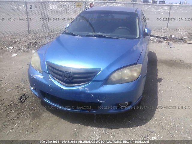 JM1BK143341139665 - 2004 MAZDA 3 HATCHBACK BLUE photo 6