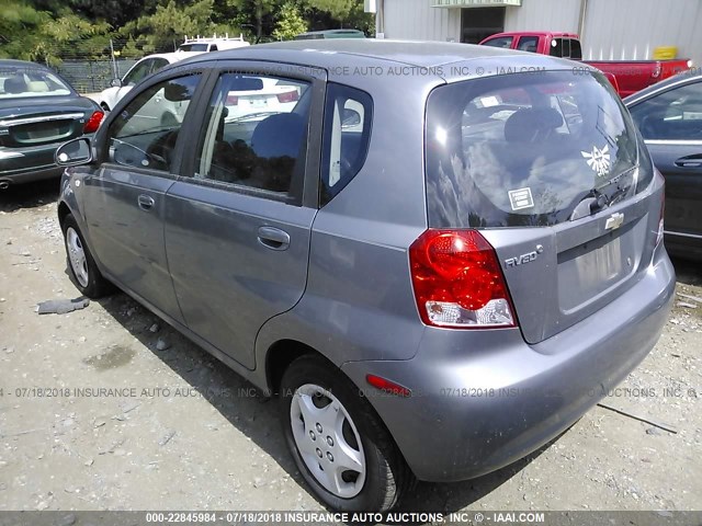 KL1TD66628B188589 - 2008 CHEVROLET AVEO LS 灰色 照片 3