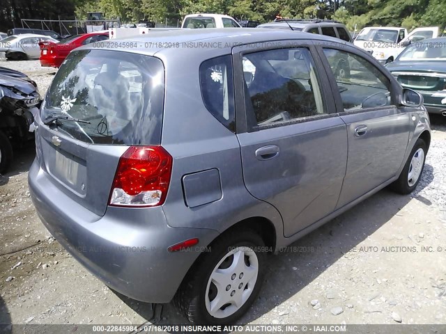 KL1TD66628B188589 - 2008 CHEVROLET AVEO LS 灰色 照片 4
