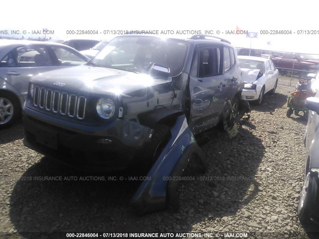 ZACCJBAW8GPE15628 - 2016 JEEP RENEGADE SPORT Բաց կապույտ լուսանկար 2