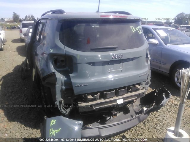 ZACCJBAW8GPE15628 - 2016 JEEP RENEGADE SPORT Բաց կապույտ լուսանկար 6