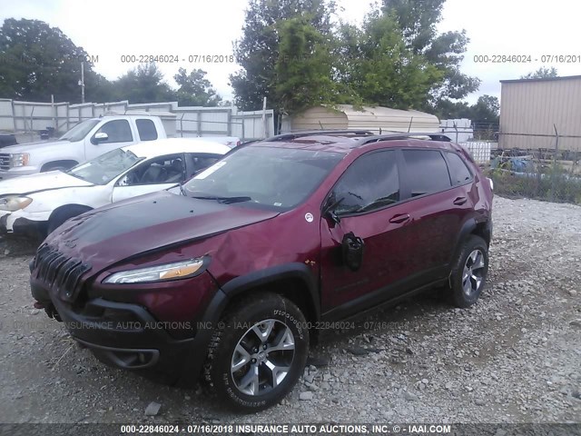 1C4PJMBS1GW337771 - 2016 JEEP CHEROKEE TRAILHAWK RED photo 6