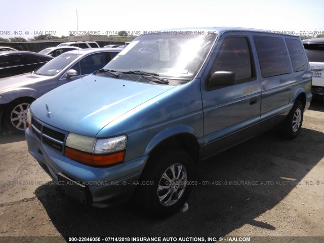 2B4GH2533SR126638 - 1995 DODGE CARAVAN BLUE photo 2