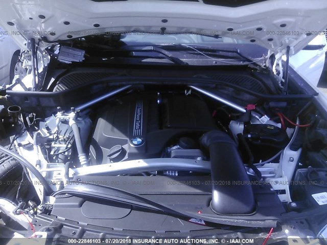 5UXKU2C55F0F95776 - 2015 BMW X6 XDRIVE35I WHITE photo 10