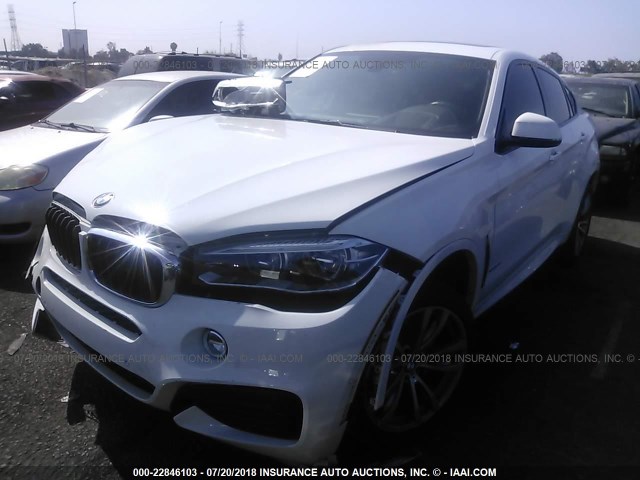 5UXKU2C55F0F95776 - 2015 BMW X6 XDRIVE35I WHITE photo 2