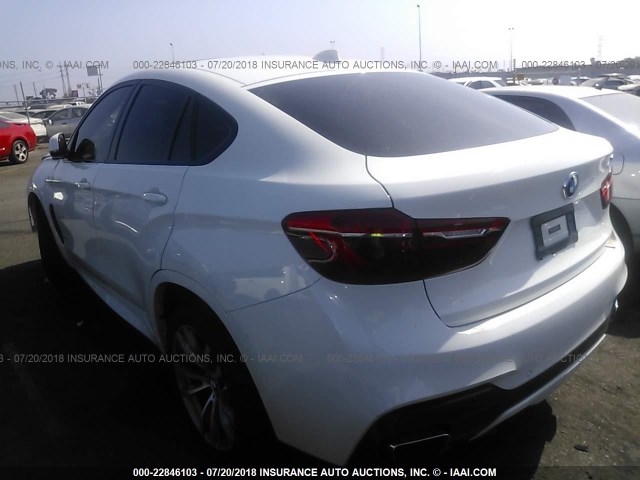 5UXKU2C55F0F95776 - 2015 BMW X6 XDRIVE35I WHITE photo 3