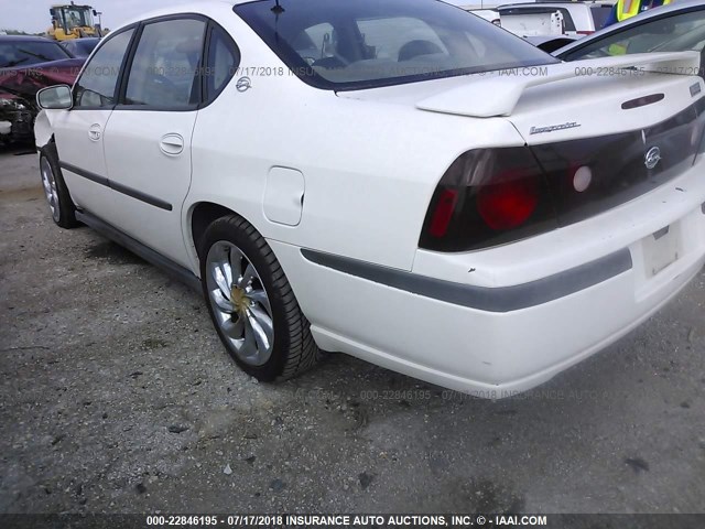 2G1WF55E319121647 - 2001 CHEVROLET IMPALA WHITE photo 3