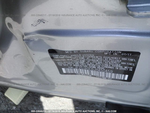 JF2SJAGC6JH450459 - 2018 SUBARU FORESTER 2.5I PREMIUM SILVER photo 9