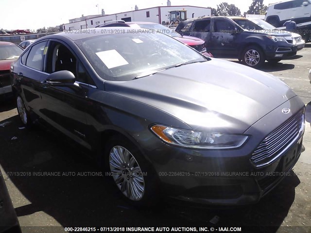 3FA6P0LU7GR125307 - 2016 FORD FUSION SE HYBRID GRAY photo 1