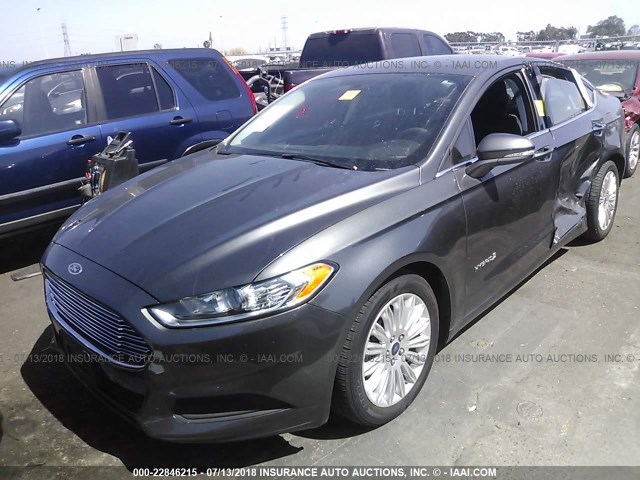 3FA6P0LU7GR125307 - 2016 FORD FUSION SE HYBRID GRAY photo 2