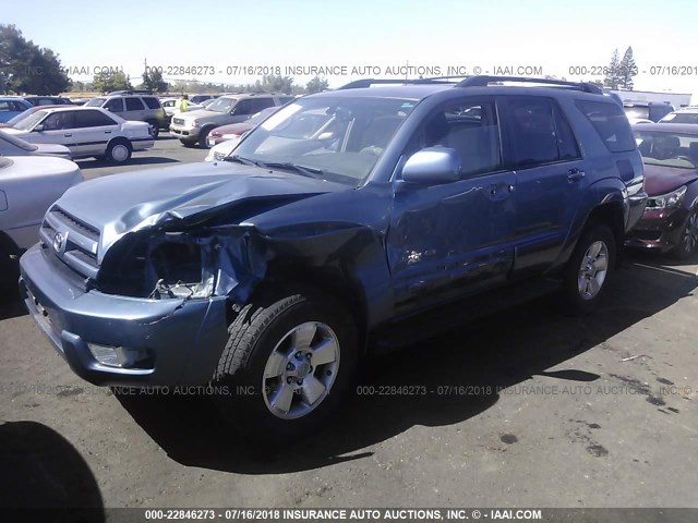 JTEBT17R258026274 - 2005 TOYOTA 4RUNNER LIMITED BLUE photo 2