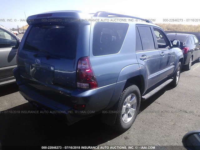 JTEBT17R258026274 - 2005 TOYOTA 4RUNNER LIMITED BLUE photo 4