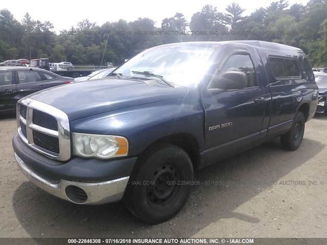 1D7HA16K65J630224 - 2005 DODGE RAM 1500 ST BLUE photo 2