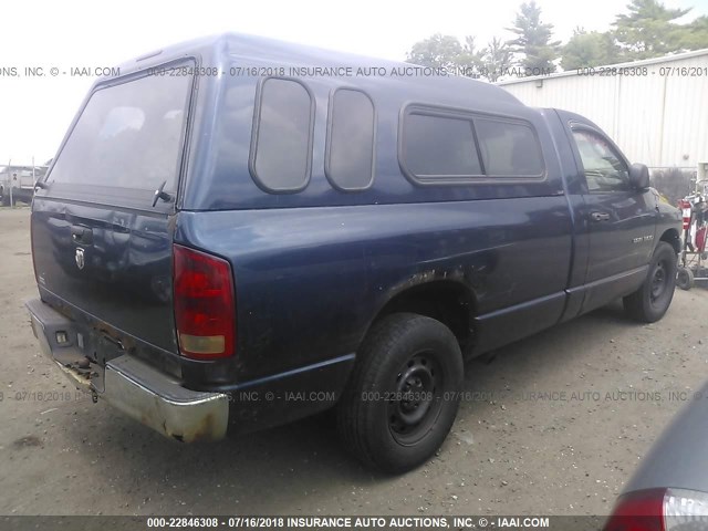 1D7HA16K65J630224 - 2005 DODGE RAM 1500 ST BLUE photo 4