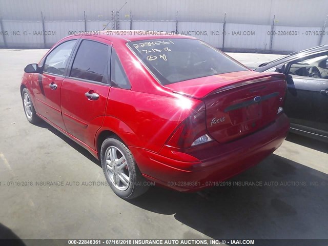 1FAFP34351W123227 - 2001 FORD FOCUS SE/SE SPORT RED photo 3