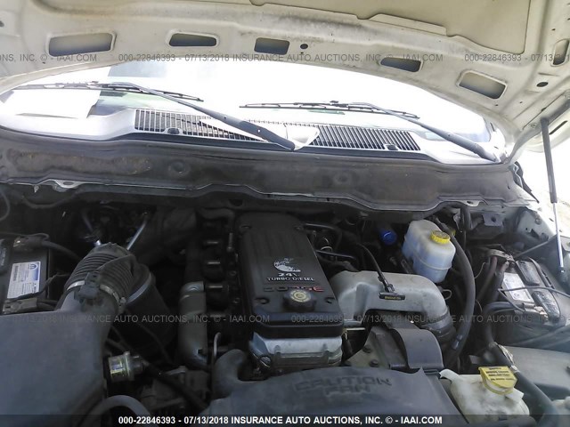 3D7KU28C33G717795 - 2003 DODGE RAM 2500 ST/SLT 白色 照片 10