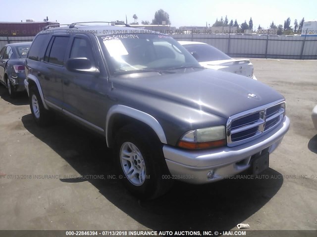 1B8HR58N52F173904 - 2002 DODGE DURANGO SLT PLUS GRAY photo 1