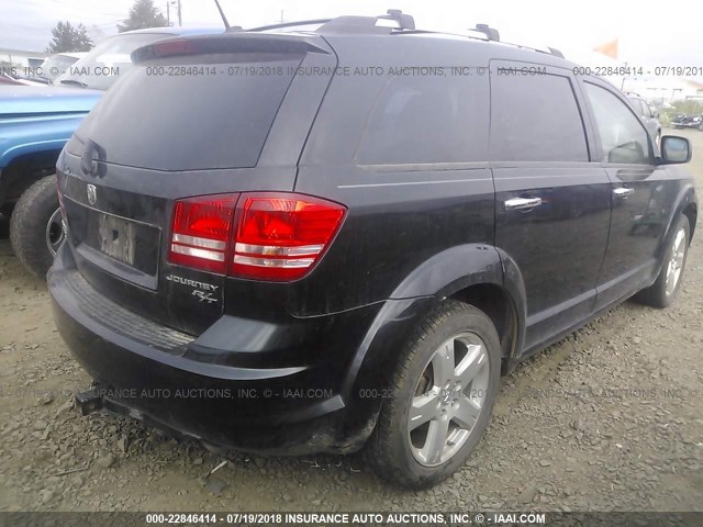 3D4GH67V39T594226 - 2009 DODGE JOURNEY R/T BLACK photo 4