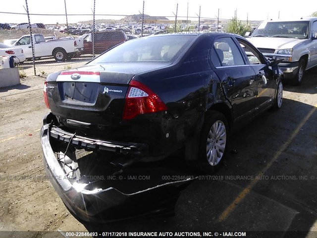 3FADP0L34BR303147 - 2011 FORD FUSION HYBRID BLACK photo 4