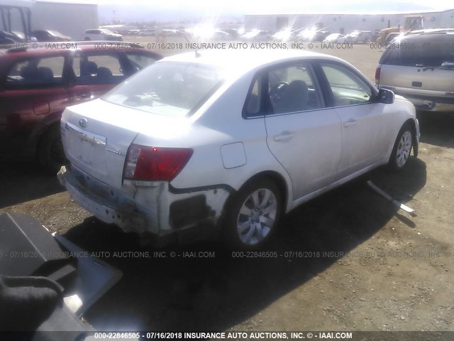 JF1GE6A6XBH507486 - 2011 SUBARU IMPREZA 2.5I WHITE photo 4