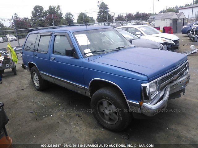 1GNDT13Z2M2189504 - 1991 CHEVROLET BLAZER S10 BLUE photo 1