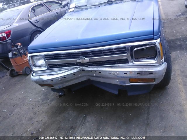 1GNDT13Z2M2189504 - 1991 CHEVROLET BLAZER S10 BLUE photo 6